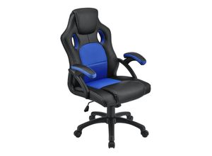 4260304763179 - Racing Schreibtischstuhl Montreal ergonomisch Bürostuhl PC Gaming Stuhl – blau