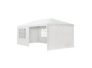 4260304767696 - Partyzelt 3x6 m in Weiß mit Dach & Seitenwänden – 18 m² Grundfläche – Sonnenschutz Outdoor