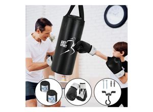 4260304769713 - Artsport - Boxsack Set gefüllt – Kinder Boxset 10 kg mit Boxhandschuhen Bandagen und Deckenhalterung - Boxsack Boxen und Kickboxen