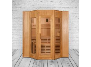 4260307168599 - Finnische Sauna 175x200x200 cm Harvia Saunaofen für 4 Personen Hemlockholz komplettes Zubehör Saunas