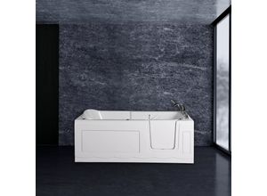 4260307169305 - PureHaven Seniorenbadewanne Sitz- und Whirlpool mit Massagedüsen integrierte Tür für leichten Einstieg - versch Ausführungen