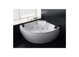 4260307169497 - PureHaven Whirlpool 150x150 cm elegantes Design Heizung Lichttherapie Soundsystem Reinigungsprogramm