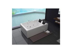 4260307169572 - PureHaven Whirlpool 180x120 cm Heizung Reinigungsprogramm & Lichttherapie Wasserfall Bluetooth-fähig