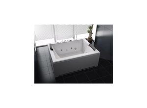 4260307169589 - PureHaven Whirlpool 180x142cm Heizung Reinigungsprogramm & Lichttherapie Wasserfall Bluetooth-fähige