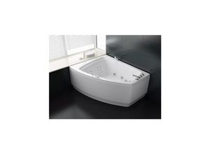 4260307169657 - PureHaven Whirlpool 180x140 cm Reinigungsprogramm & Lichttherapie modernes Design Wasserfall 12 Hydr