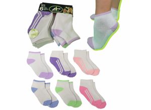 4260307169923 - Athletech 6 Paar Low-Cut-Sportsocken für Kinder 3-5 Jahre bis Gr 34 Pastellfarben