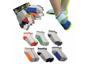 4260307169954 - Athletech 6 Paar Low-Cut-Sportsocken für Kinder 3-5 Jahre bis Gr 34 bunt