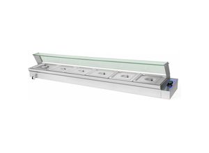 4260307355623 - vertes Speisenwärmer Buffetwärmer Wärmebehälter Für Speisen Elektrisch 1800W aus Edelstahl (Inkl 6x 1 2 GN Behälter mit Deckel für 6x 6L Ablasshahn