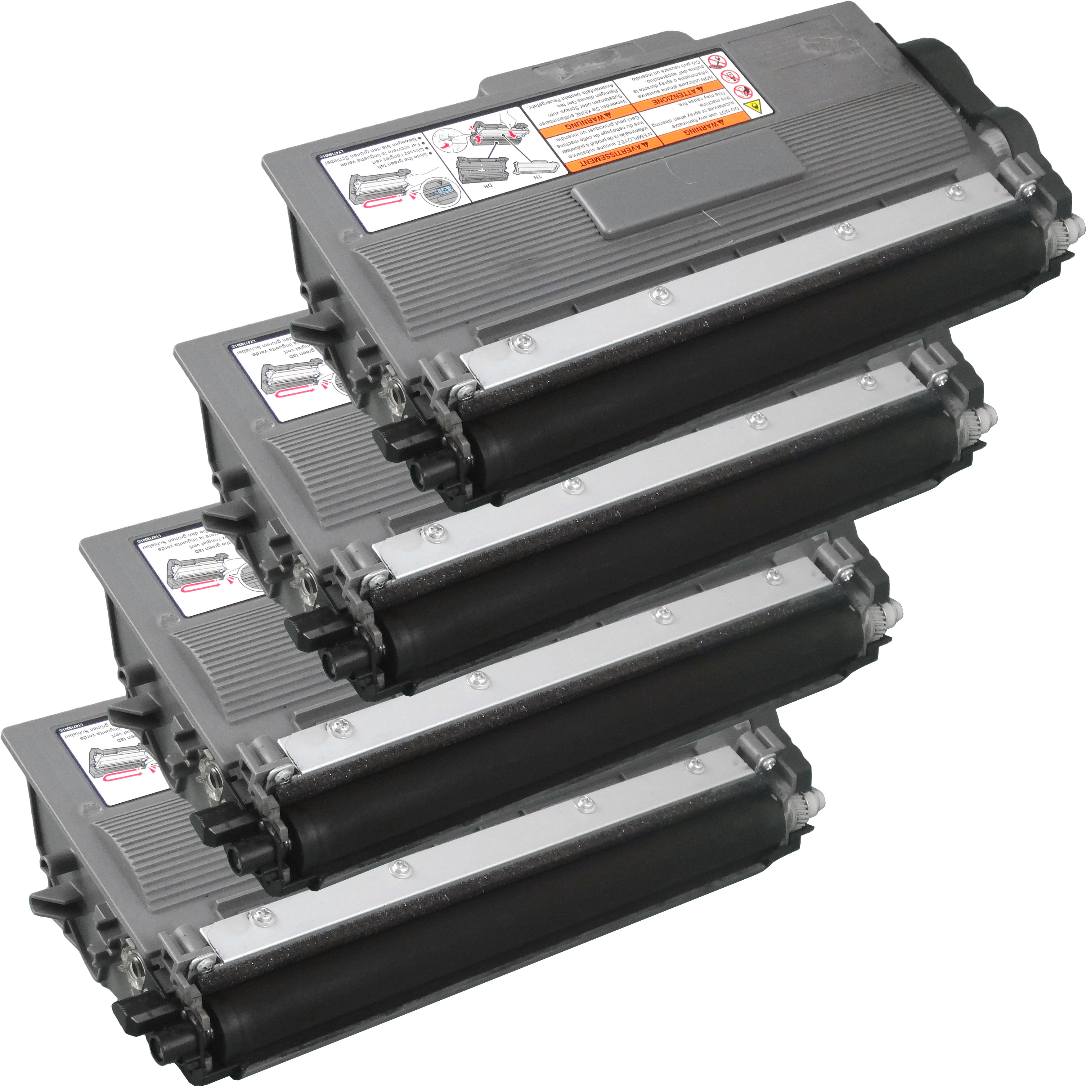 4260311523483 - 4 Toner kompatibel mit Brother TN-3390  schwarz