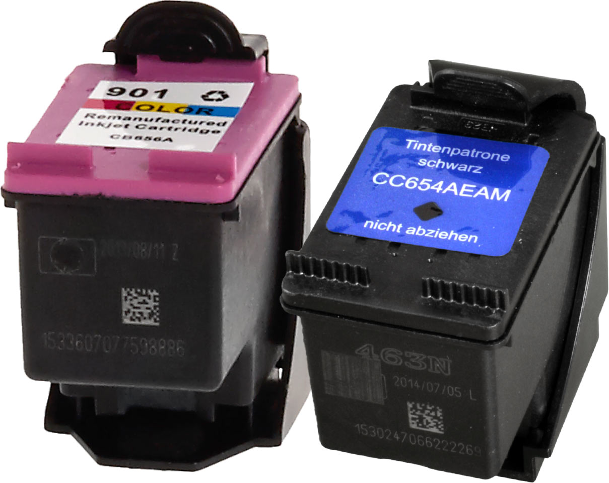 4260311523674 - 2 Tinten ersetzt HP No 901XL + 901 schwarz+3-farbig 4260311523674 - 2 Tinten ersetzt HP No 901XL + 901 schwarz+3-farbig
