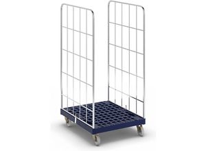 4260316442956 - Rollbehälter mit Kunststoff-Rollplatte 2-seitig BxT 682 x 815 mm Nutzhöhe 1460 mm kaiserkraft