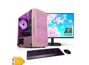 4260320412396 - PC Set Gaming mit 27 Zoll TFT Zindarella V AMD Ryzen 5 5500 16GB DDR4 NVIDIA RTX 3050 8 GB 1TB SSD WLAN Windows 11