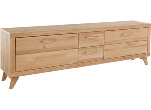 4260325378260 - Lowboard VOGL MÖBELFABRIK 1237 Sideboards Gr B H T 211 cm x 55 cm x 42 cm 4 braun (eiche) Lowboards Massivholzfront Breite ca 211 cm mit Softclose Funktion