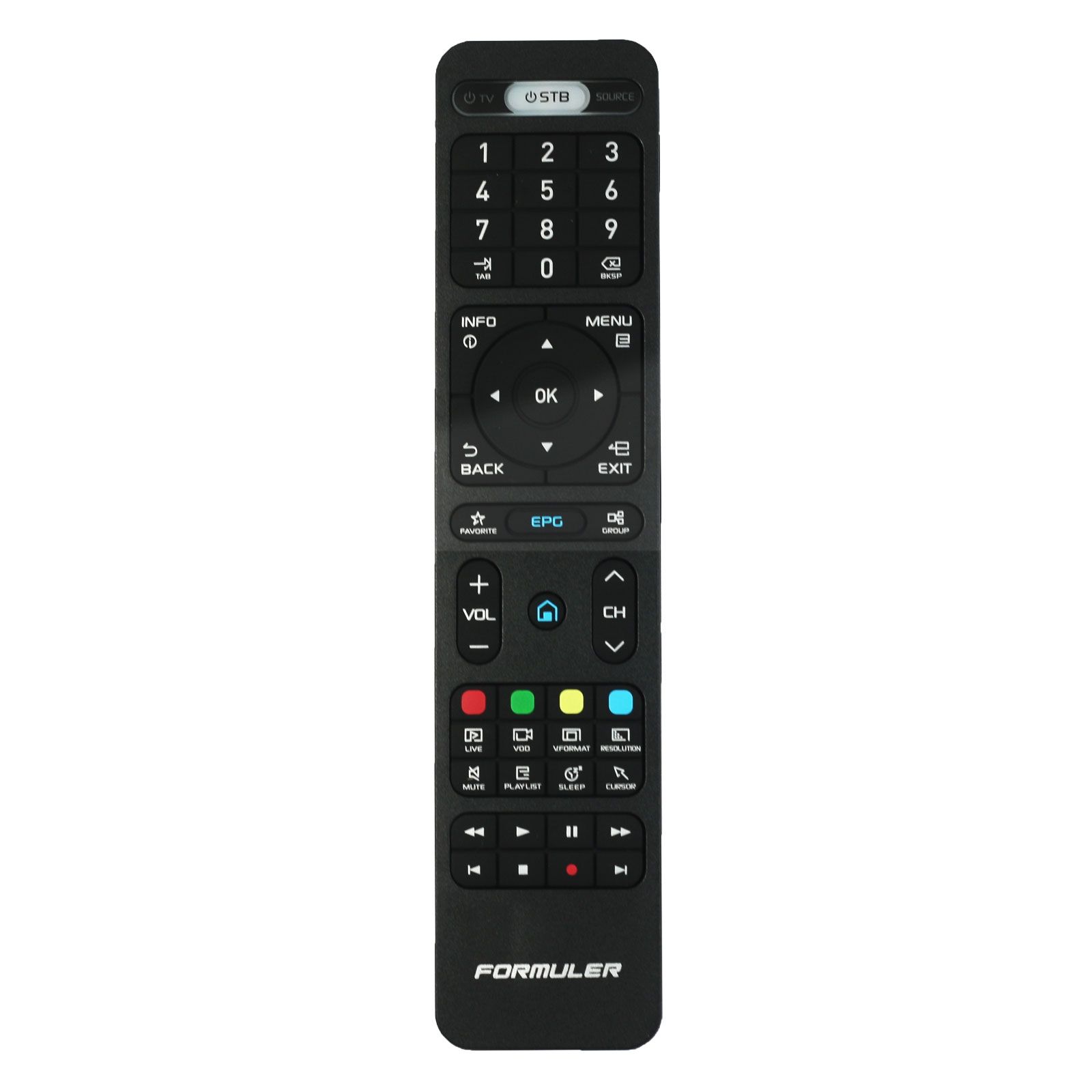 4260326982299 - Fernbedienung für IPTV-Boxen Z7+ 5G Z8 ZX 5G S Turbo und mehr Schwarz