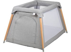 4260332054829 - Baby-Reisebett Groovy grau melange Gr Liegefläche B L 50 cm x 100 cm kein Härtegrad grau (grey melange) Baby Babybetten mit Seiteneingang