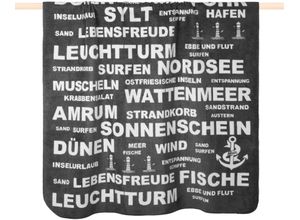 4260332752459 - Wohndecke PAD TYPO NORDSEE Wohndecken Gr B L 150 cm x 200 cm grau (dark grey) Decken