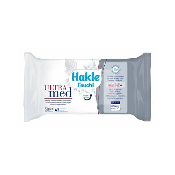 4260344220717 - Toilettenpapier feucht Ultra Med weiß 4260344220717 HAKLE 42 Blatt