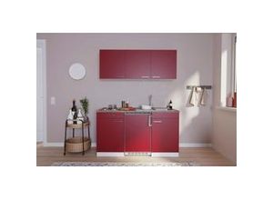 4260344975228 - Miniküche Economy m Geräten Rot B ca 150 cm