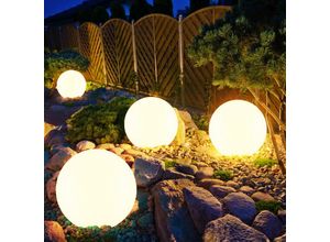 4260348817807 - Etc-shop - 4er Set led Solarleuchte Gartenleuchte Außenleuchte Kugelform Beleuchtung Lampe