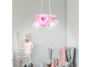 4260348823990 - Etc-shop - led 14 Watt Kinder Deckenleuchte Mädchen Hängeleuchte rosa Prinzessinnenkutsche