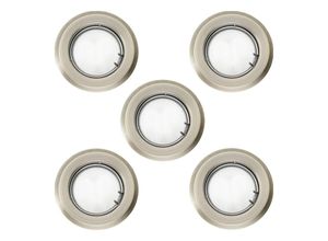 4260348828391 - Etc-shop - 5er Set Decken Boden Wand Einbaustrahler Stahl brüniert Wohnzimmer Lampe Leuchte