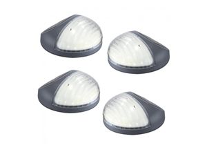 4260348829053 - Etc-shop - 4er Set led Außen Garten Lampen Zaun Leuchten IP44 Beleuchtung rund modern