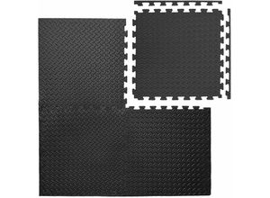 4260352175337 - Eyepower - Pavimenti Sportivi Tappetini Puzzle 4 pezzi ciascuno 60x60x2cm Nero - schwarz