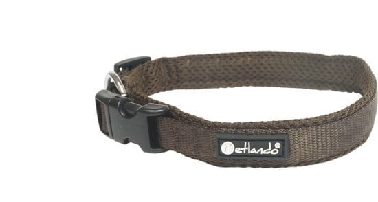 4260358296548 - Hundehalsband Petlando Mesh Collar S Mocha 40-45cm