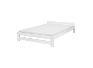 4260360016653 - Coemo Bett Classico Holzbett Bettgestell mit Lattenrost Massivholz Kiefer Farbe Weiß 180 x 200 cm - Weiß