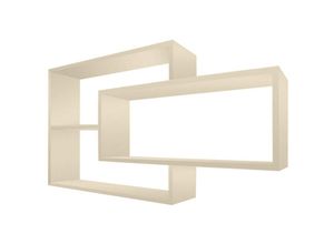 4260360018831 - Traummöbel - Wandregal Karo Schweberegal aus Holz Beige - Beige