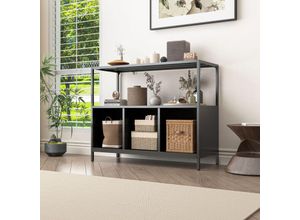 4260360019272 - Coemo - Sideboard Chicago aus Metall mit 5 Ablageflächen Schwarz