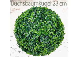 4260360527920 - Deko Buchsbaum 28 cm Künstlich Buchsbaumkugel Kugel Künstliche Pflanzen Pflanze Buchskugel Kunstpflanze Buchskugel Decovego