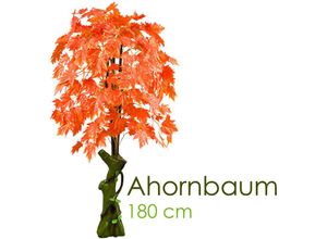 4260360537158 - Ahorn Ahornbaum Kunstpflanze Kunstbaum Künstliche Pflanze Rote Blätter 180cm Decovego