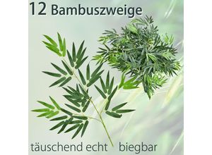 4260360548154 - Deko Frühling Frühlingsdeko Dekozweige Blumen Dekoration Bambus Künstliche Zweige 12x Zweig Künstlich Bambuszweige Kunstpflanze Decovego