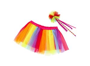 4260362025318 - buttinette Tüllrock mit Puschel-Stab multicolor