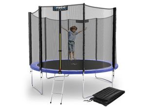 4260378786272 - KINETIC SPORTS Trampolin Outdoor Salto Plus Ø 183 244 305 366 400 430 490 cm - TÜV Rheinland geprüft Komplett-Set für Kinder USA Sprungtuch Netz Randpolster Leiter - bis zu 160kg Blau-2 Ø 305 cm Ø 305 cm Blau-2