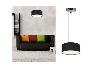 4260380820117 - Smartwares - Moderne Hängelampe Stoff schwarz Abdeckung satiniert ø 20 cm ceiling dream