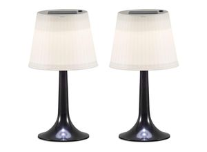 4260380825556 - 2er-Set Solar High Power LED-Tischlampe ASSISI IP44 schwarz Höhe 36 cm