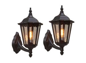 4260380827178 - - 2er-Set Wandleuchten firenze sechsstrebig E27 Aluminium schwarz