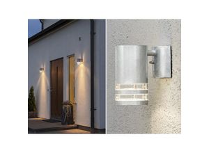 4260380828342 - - 2er-Set Wandleuchten modena galv Stahl Downlight GU10 Höhe 155 cm IP44