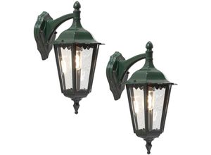 4260380829226 - - 2er-Set Wandleuchten firenze vierstrebig E27 Aluminium grün