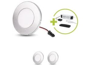 4260385824295 - LED Spot 3er SET (3x 26W) 12V 3000K-6500K IP20 Ø75x6mm Ausschnitt Ø55mm