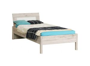 4260389933016 - Jugendbett Futonbett Einzelbett Bett Kinderbett Gästebett Sandeiche weiß 90 x 