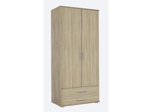 4260389933054 - Rauch Möbel - Kleiderschrank Stauraumschrank Jugenzimmerschrank Eiche Sägerau Dekor Nb 85 c