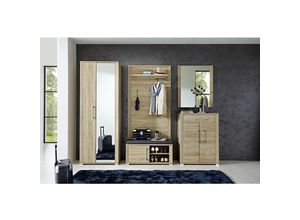 4260389933184 - Garderobe Komplett-Set Diele go Eiche Sägerau Dekor 5teilig