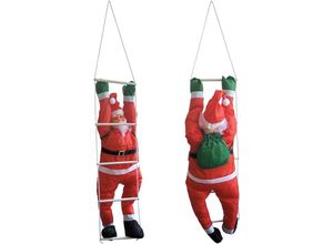 4260390263379 - [encasa] - Weihnachtsmann auf Leiter 165cm