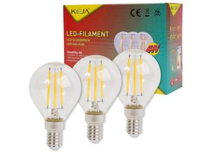 4260393031500 - Sonstige - 3x led Filament Tropfen Glühbirnen 4W   40W