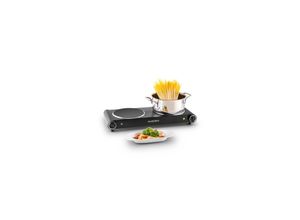 4260395865776 - Captain Cook² Doppel-Kochplatte Infrarot 2400W Edelstahl schwarz Schwarz