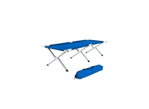 4260397650509 - Tectake - Feldbett aus Aluminium - Gästebett Klappbett Campingbett - blau - blau