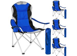 4260397651384 - tectake® 4er Set Campingstuhl faltbar gepolstert geringes Gewicht 60 x 88 x 110 cm